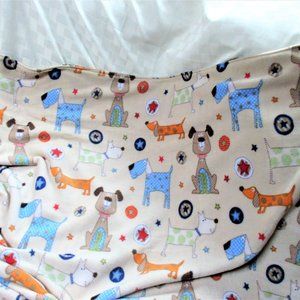 Doggy fleece blanket, baby blanket, baby shower, nursery gift